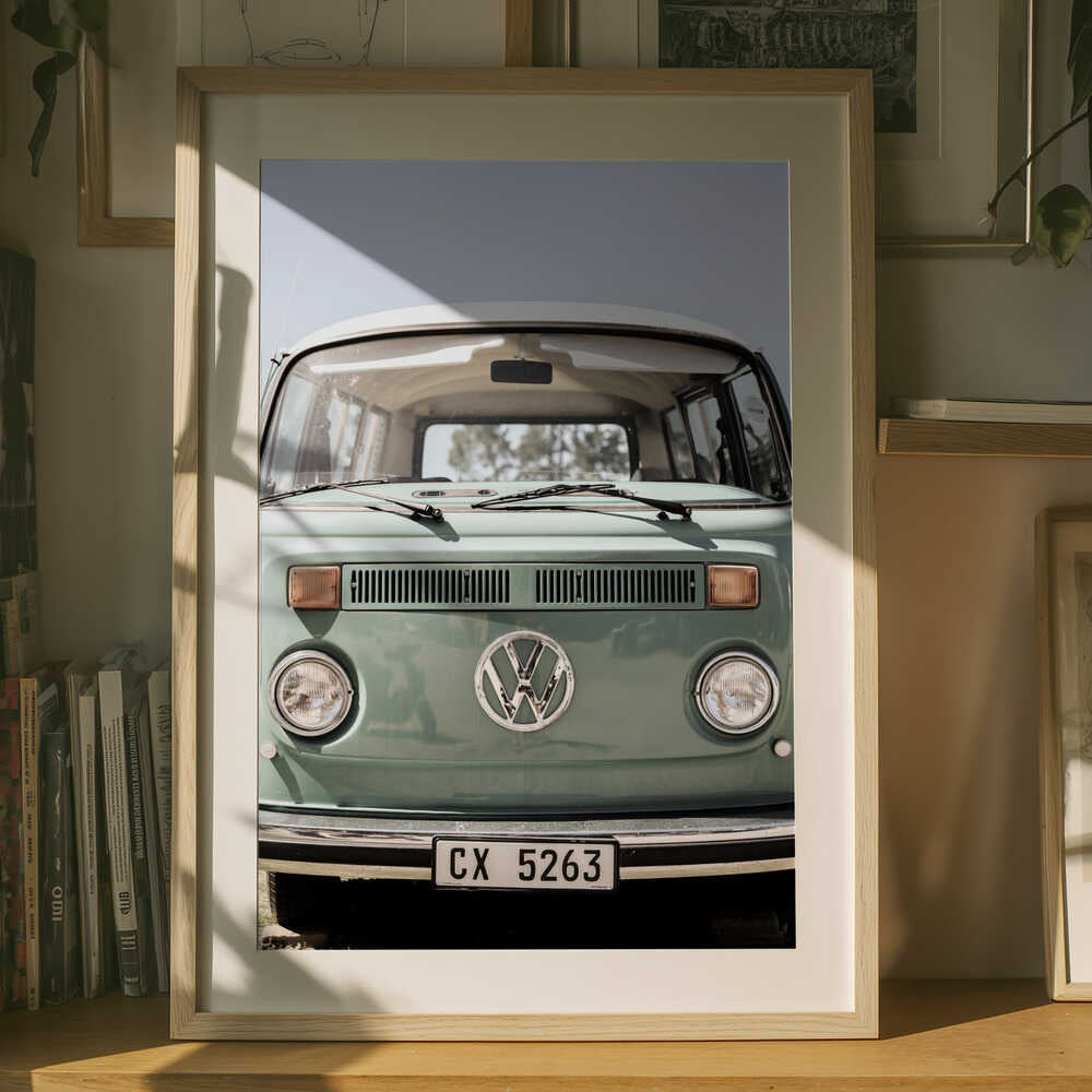 Klassisk design i mjuka gröna toner på bilar