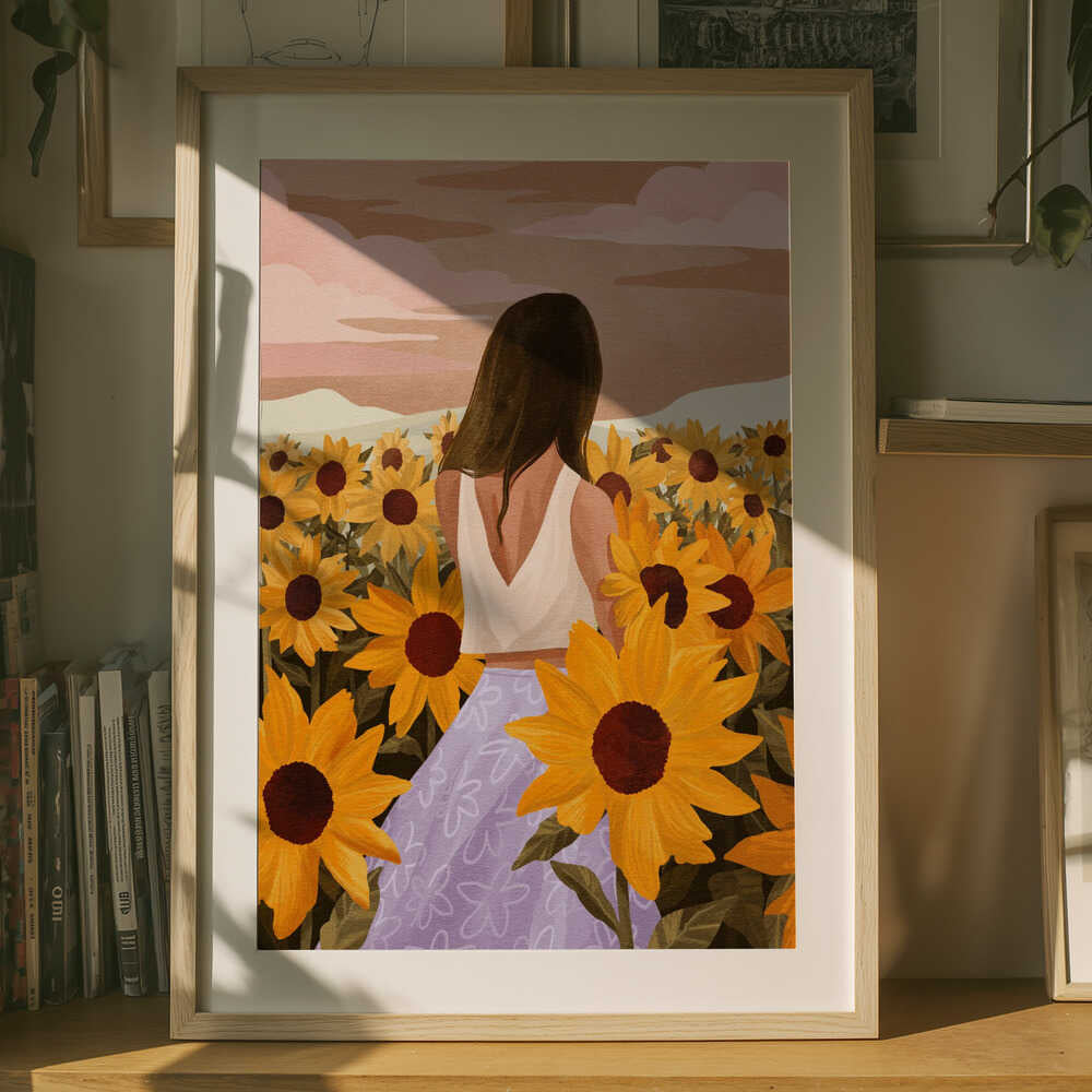 Sunflower Evenings Poster