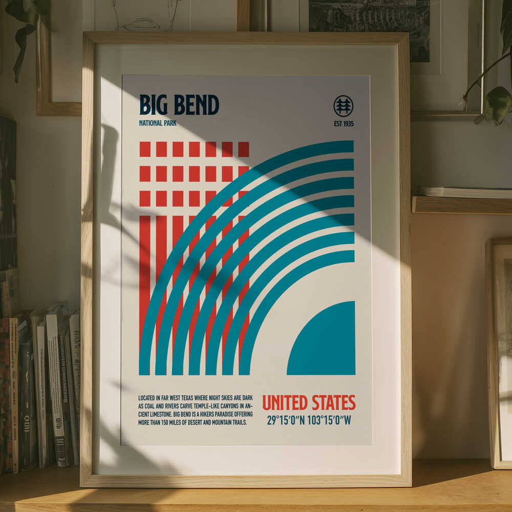 Big Bend National Park Travel Poster Poster