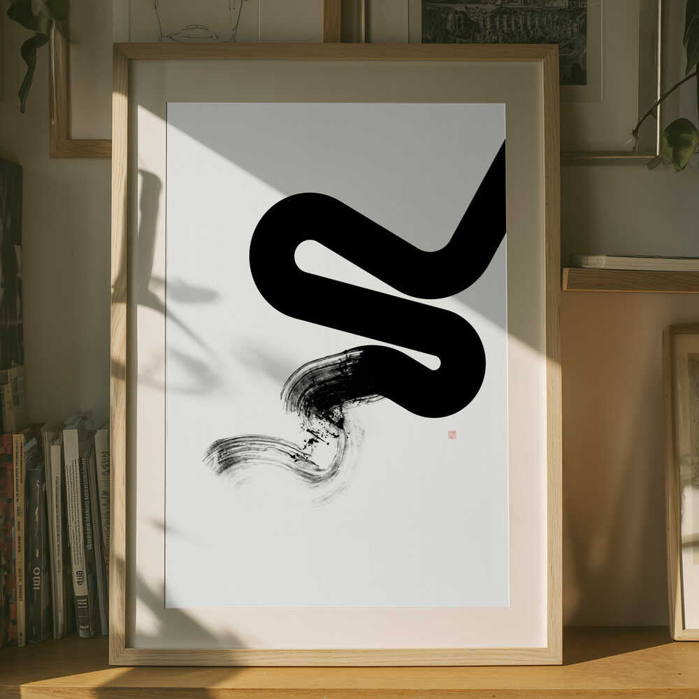Zen-penseldrags Poster