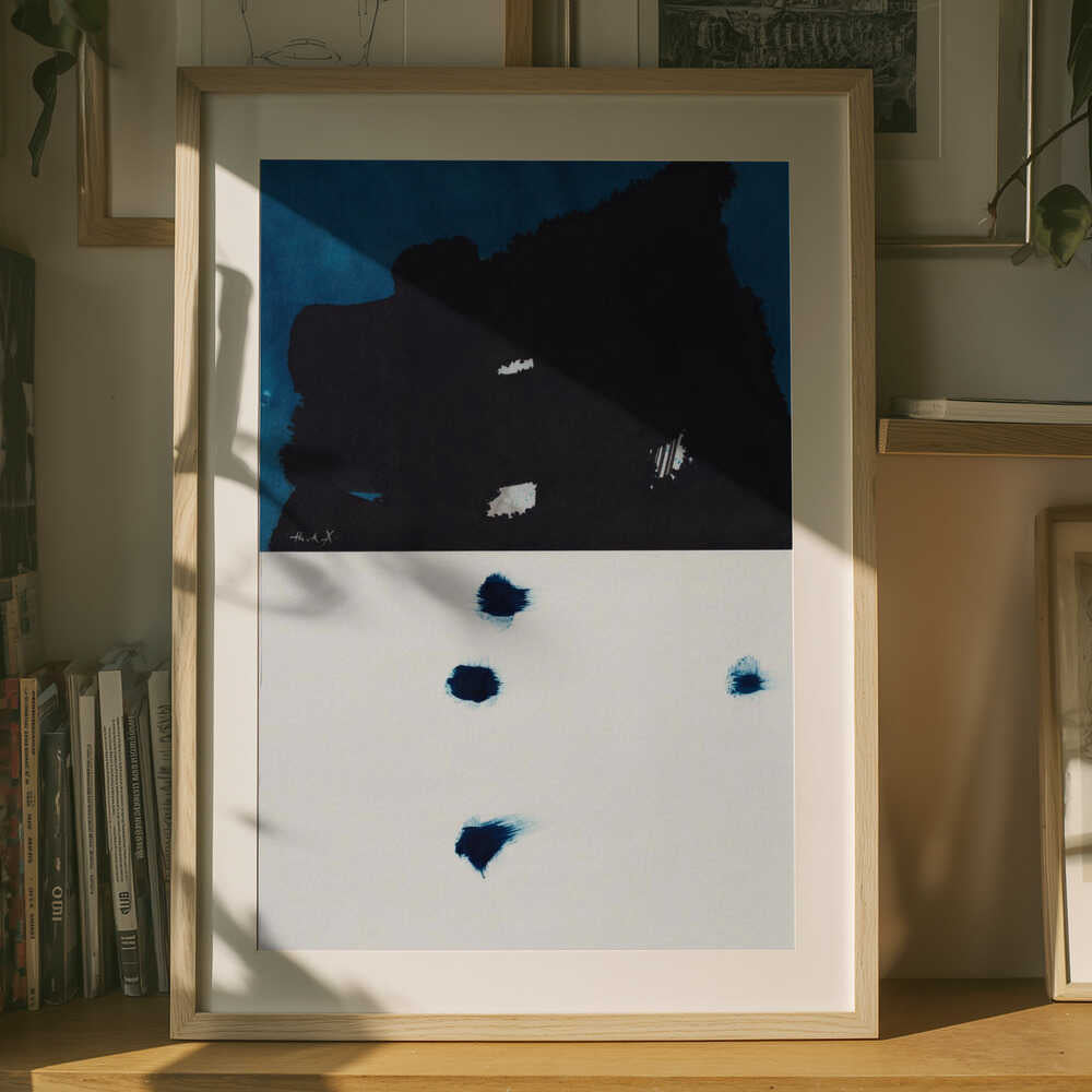 Abstrakt i indigobläck Poster