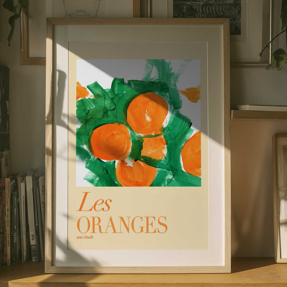 Levande orange studie Poster