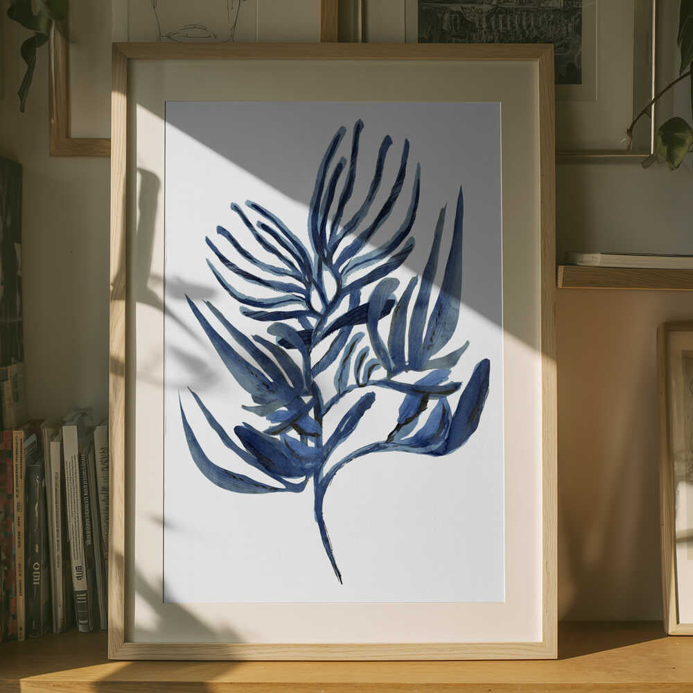 Blue Aquatic Plant Poster 1