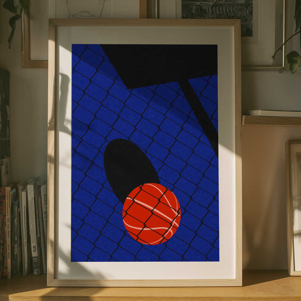 Basketplan på bakgården Poster