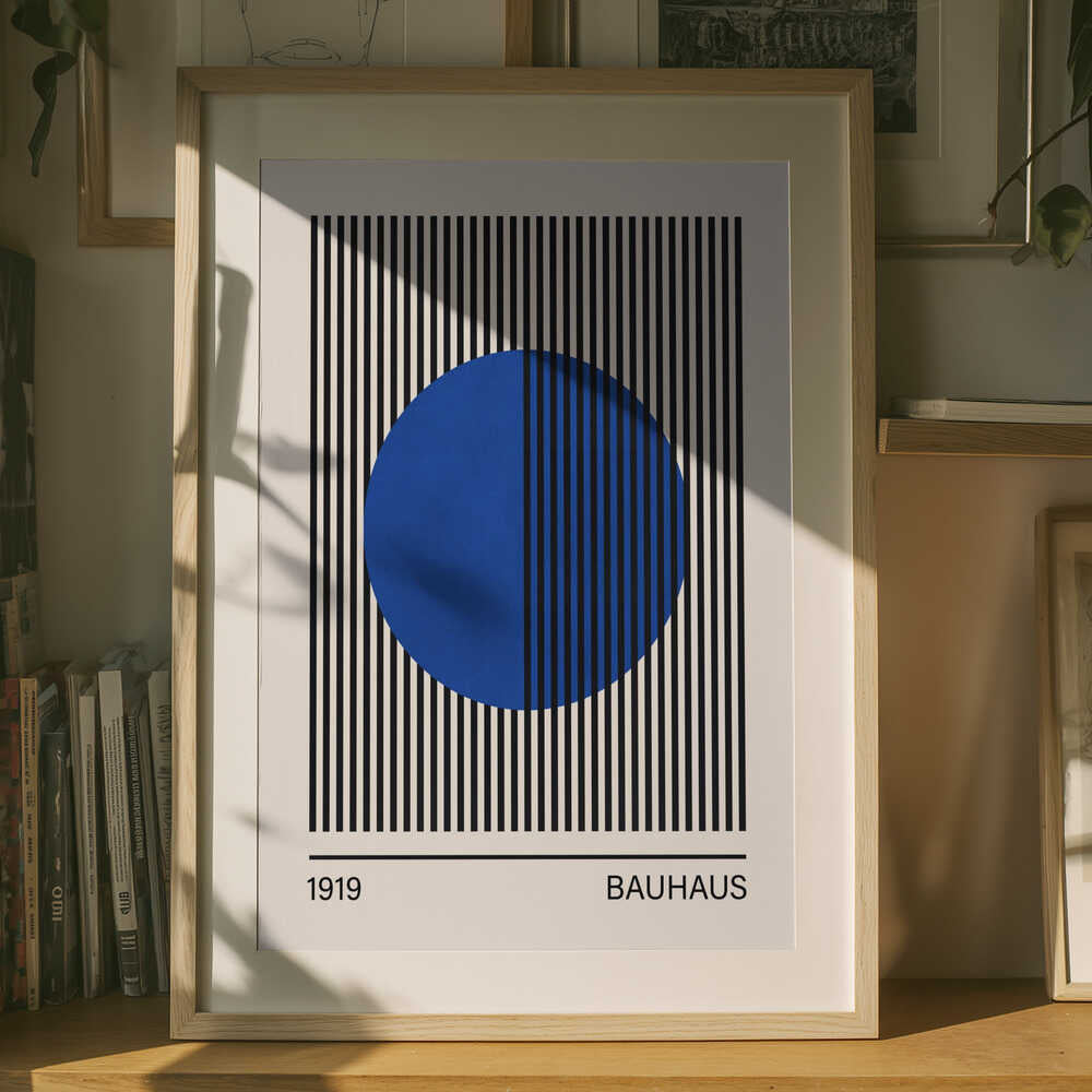 Geometrisk blå cirkel Poster