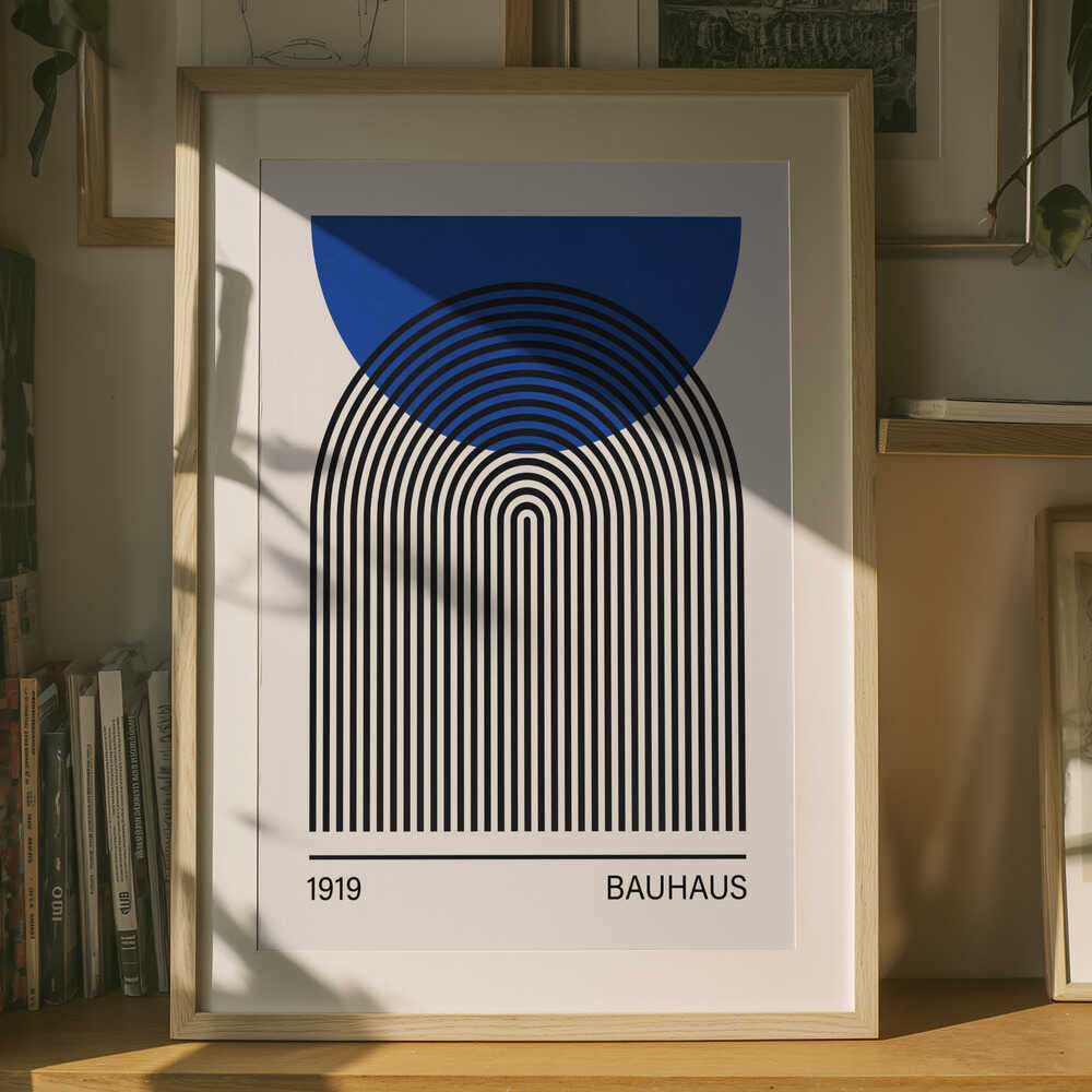 Abstrakt Blå Bue Plakat