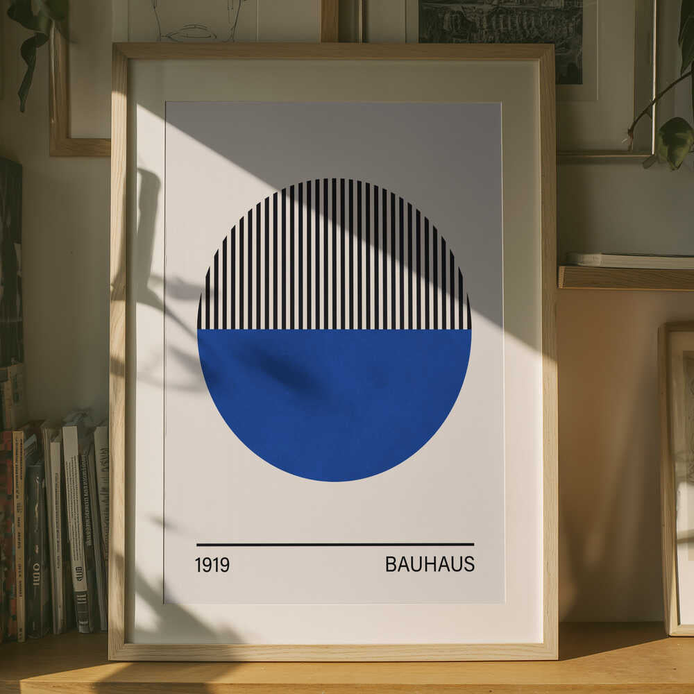 Geometrisk Blå Cirkel Plakat