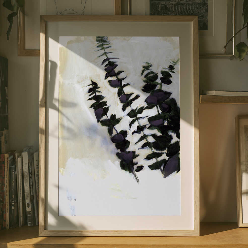 Abstract Purple Foliage Poster