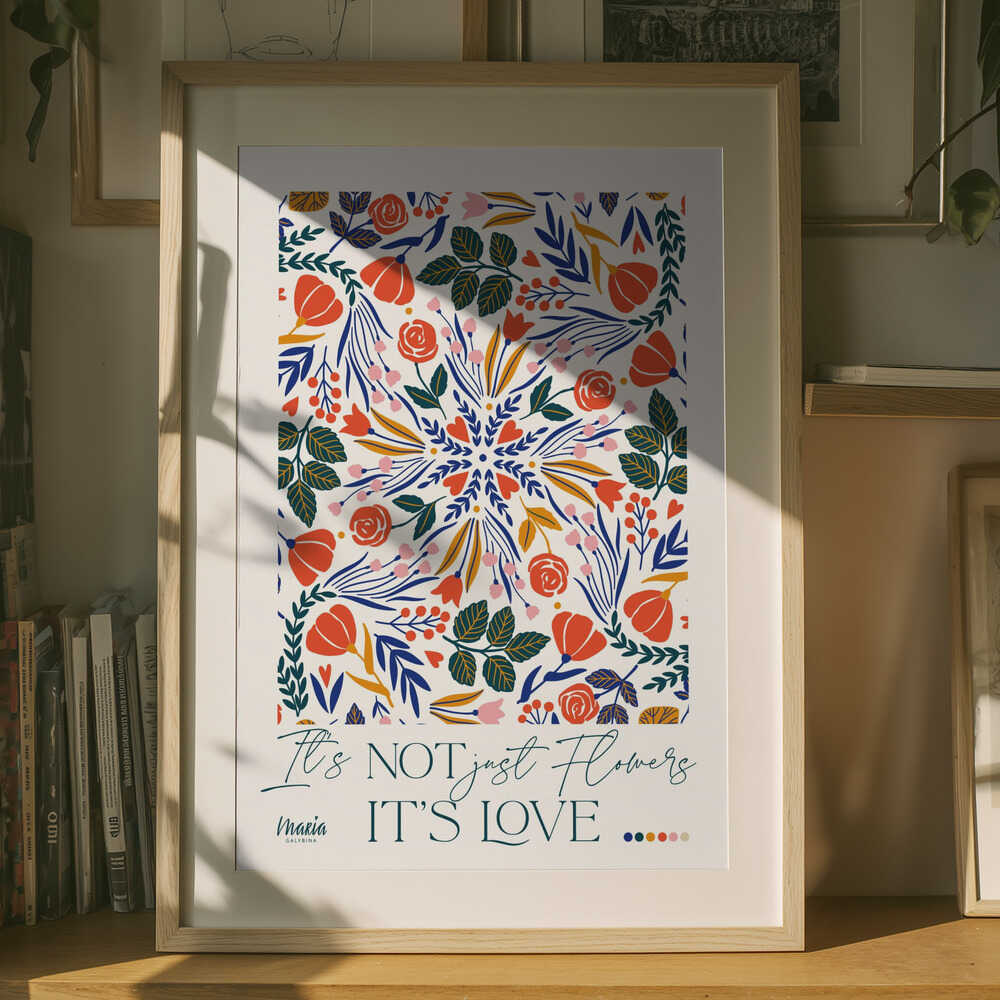 Vibrant Flower Mandala Poster
