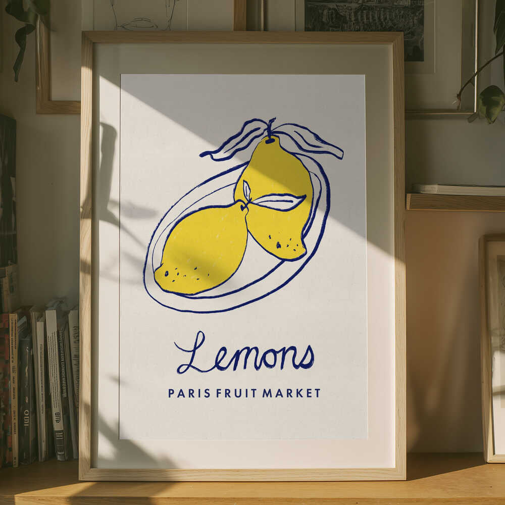 Paris Fruktmarknad Citroner Poster