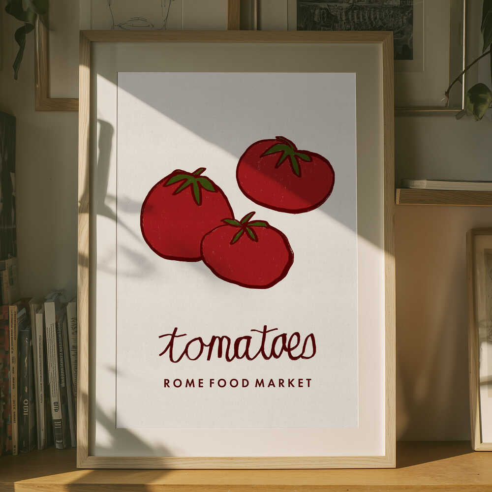 Friske Markeds-tomater Plakat