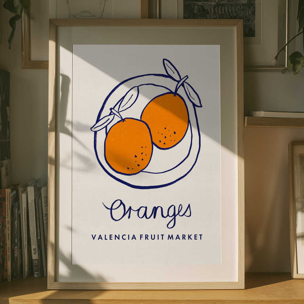 Valencia Marked Appelsiner Plakat
