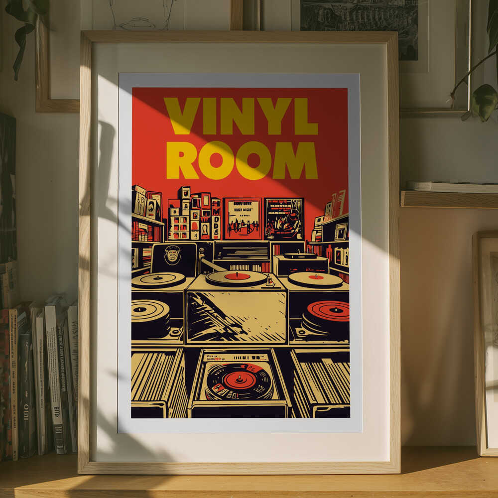Retro Vinylbutik Plakat