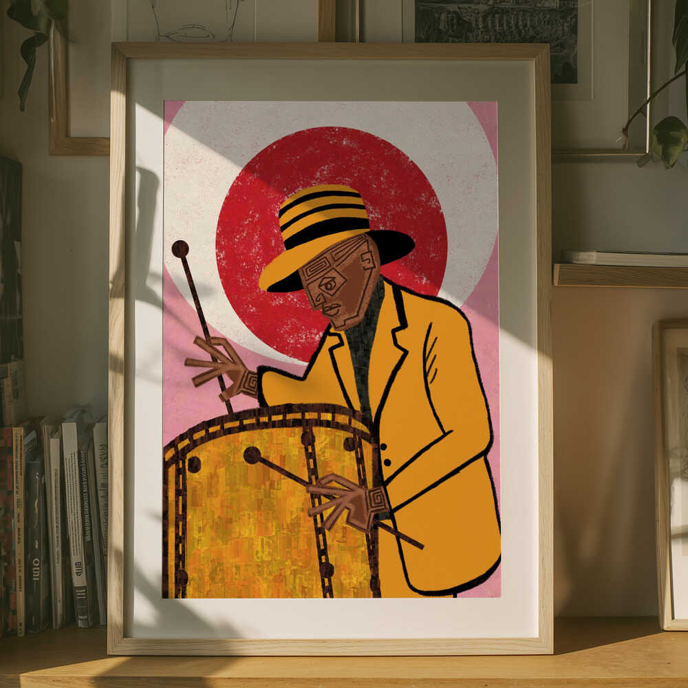 Stiliserad Jazztrummis Poster