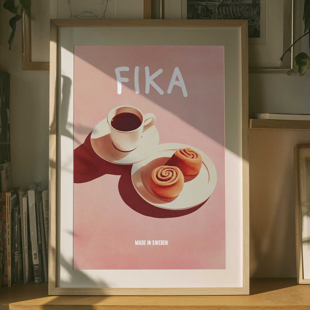 Fika Coffee And Rolls Poster