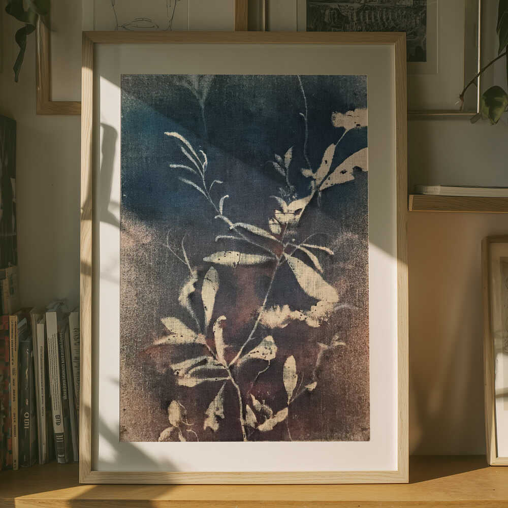 Vintage Blue Botanicals Poster