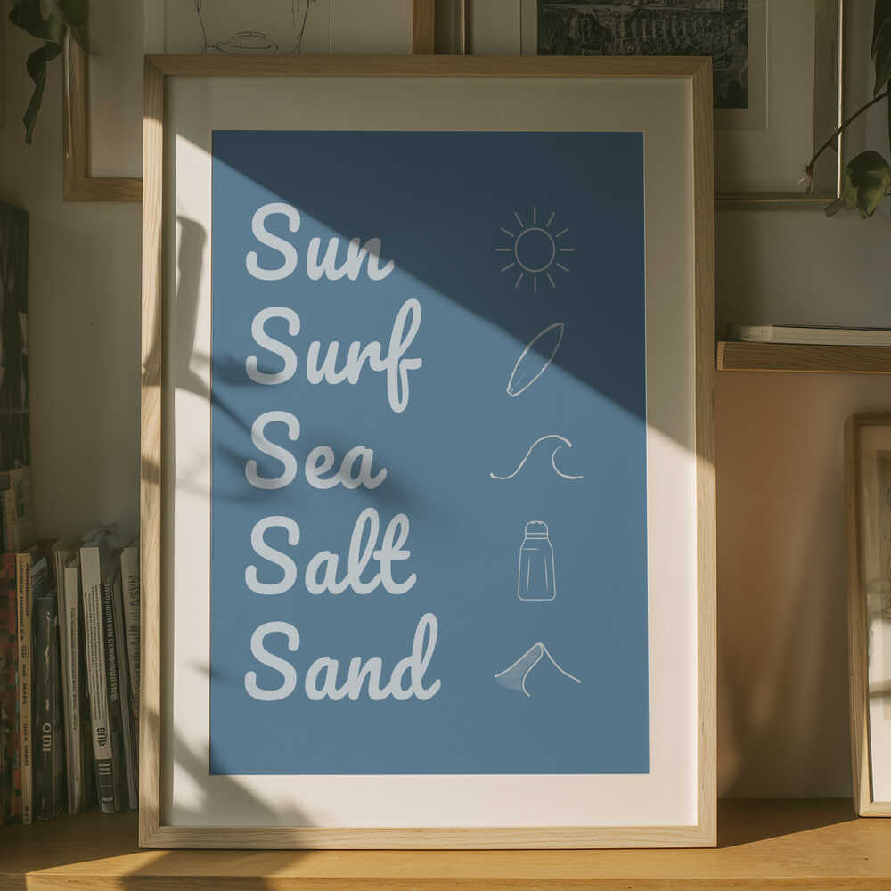 Sun Surf Sea Salt Sand Dark Blue