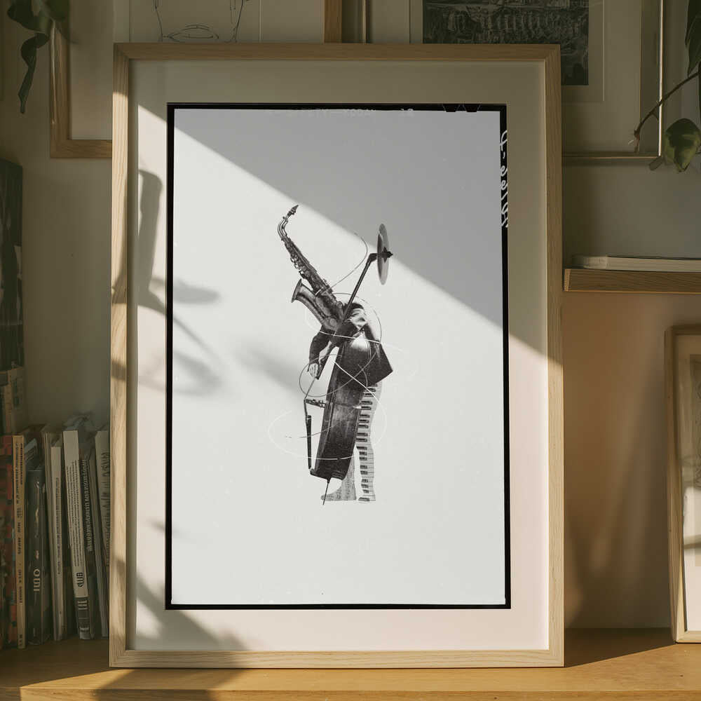 Jazzrytmekollageplakat