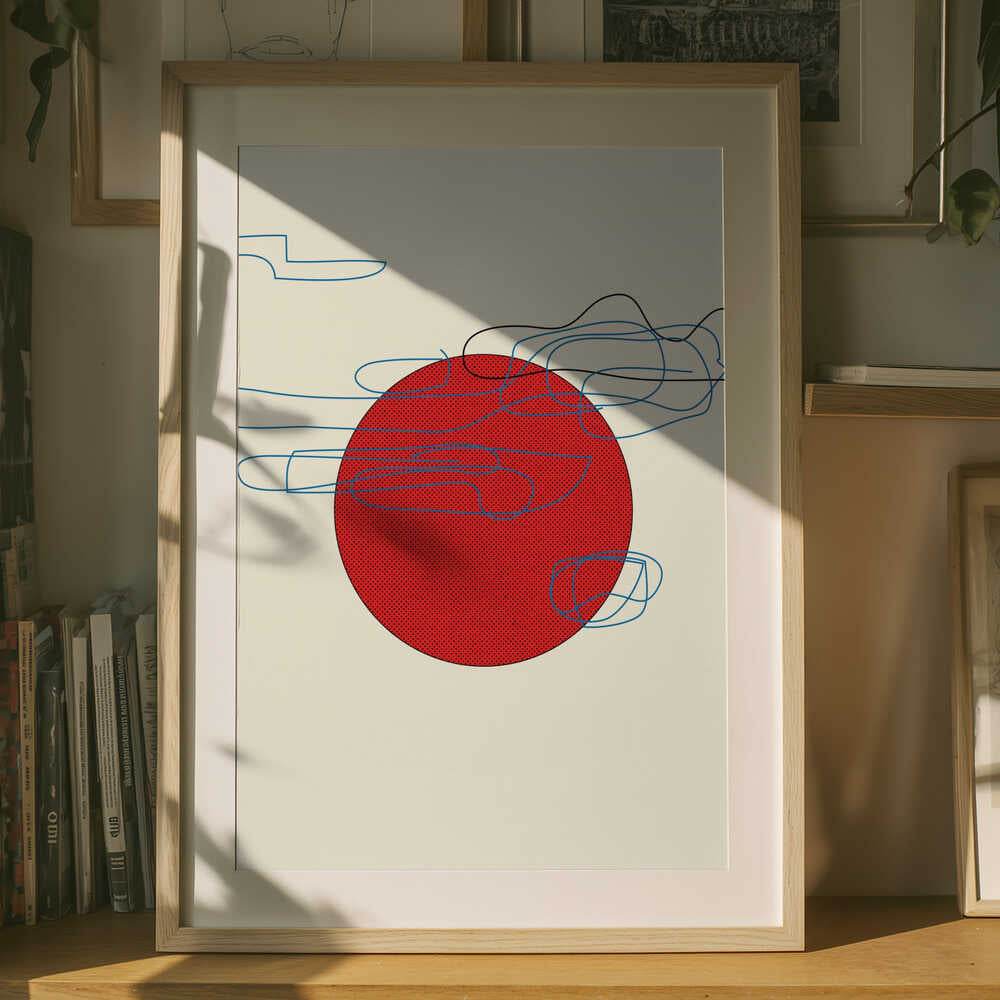 Djärva röda cirklar Poster