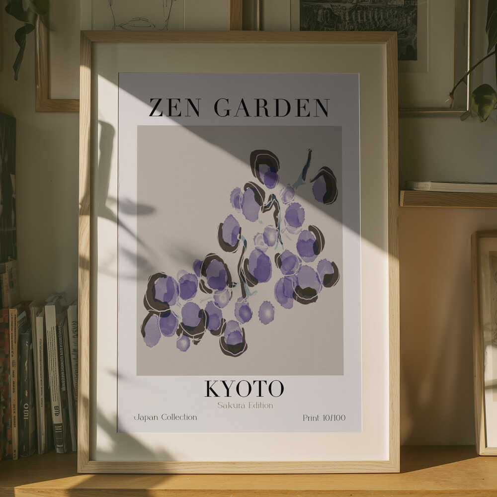 Serene Blomsterlandskab Plakat
