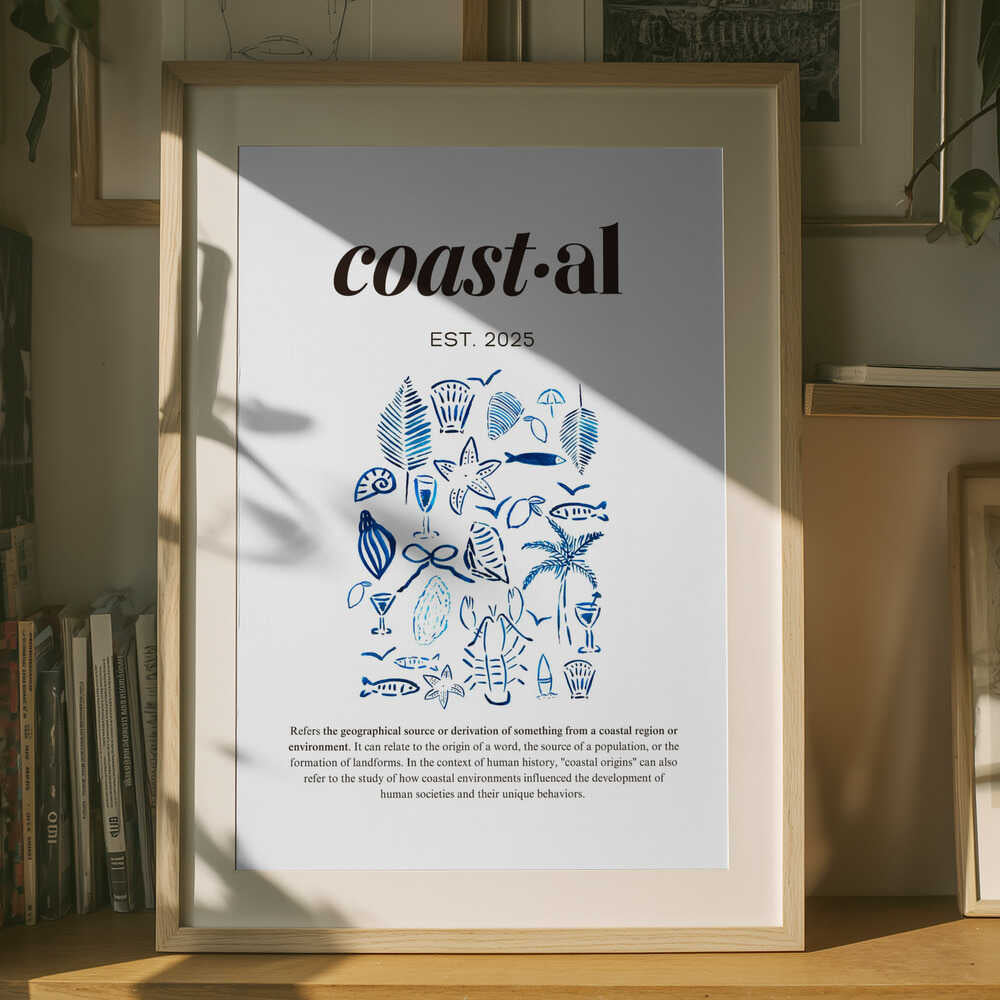 Blå Kustkollektion Poster
