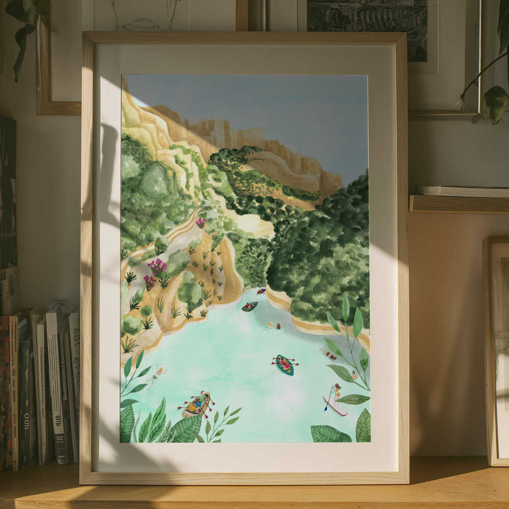 Naturskön kanjonflod Poster