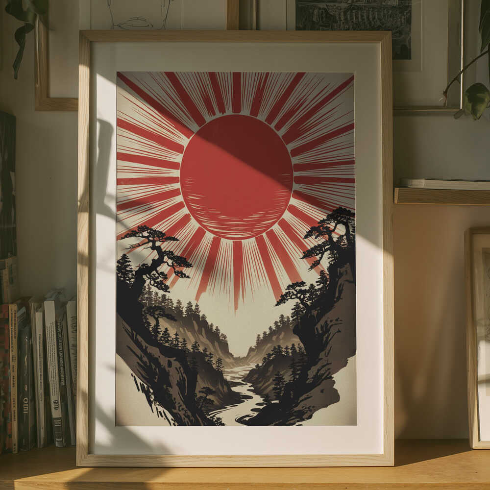 Solopgang i Floddalen Plakat