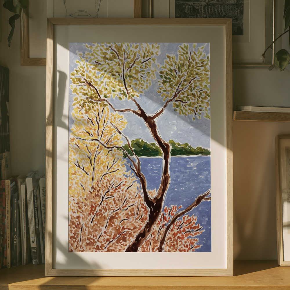 Höstsjölandskap Poster