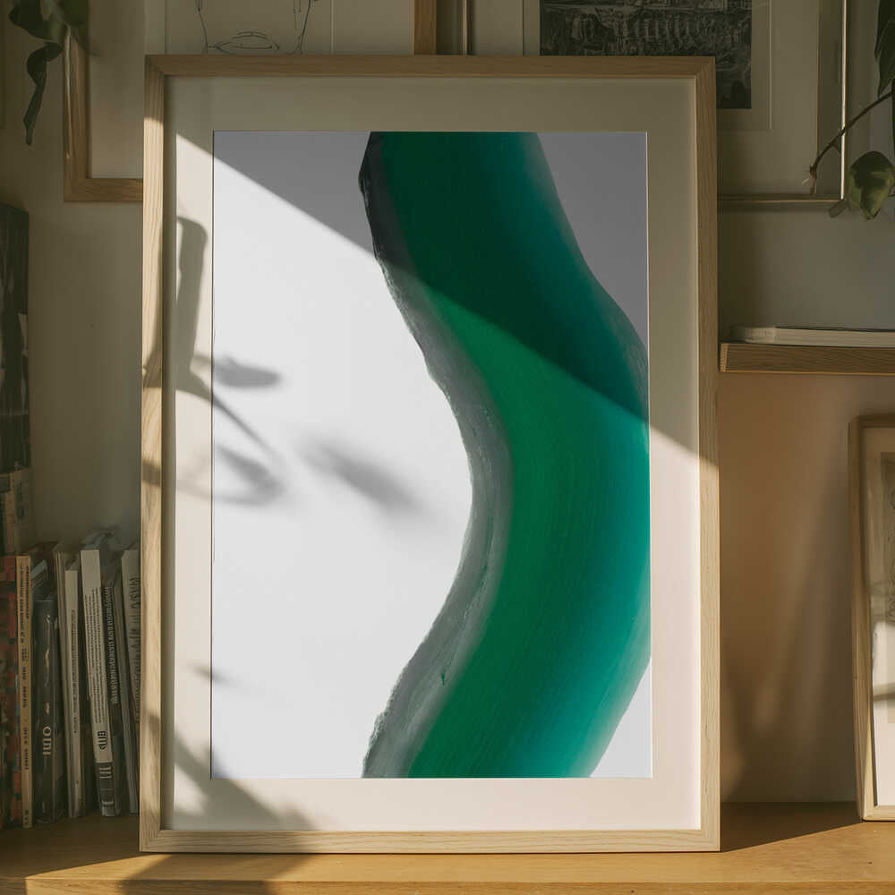 Grön flytande abstrakt Poster 