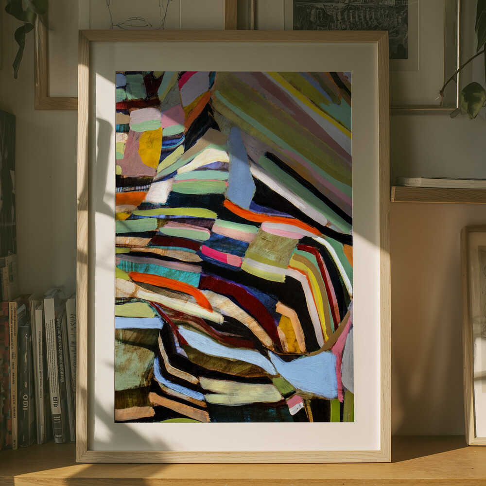 Vibrant Abstract Layers Poster