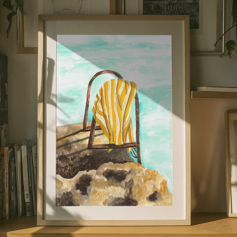 Coastal Beach Towel Poster