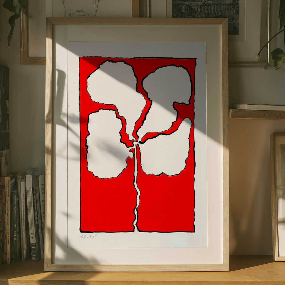 Röda blommor Poster
