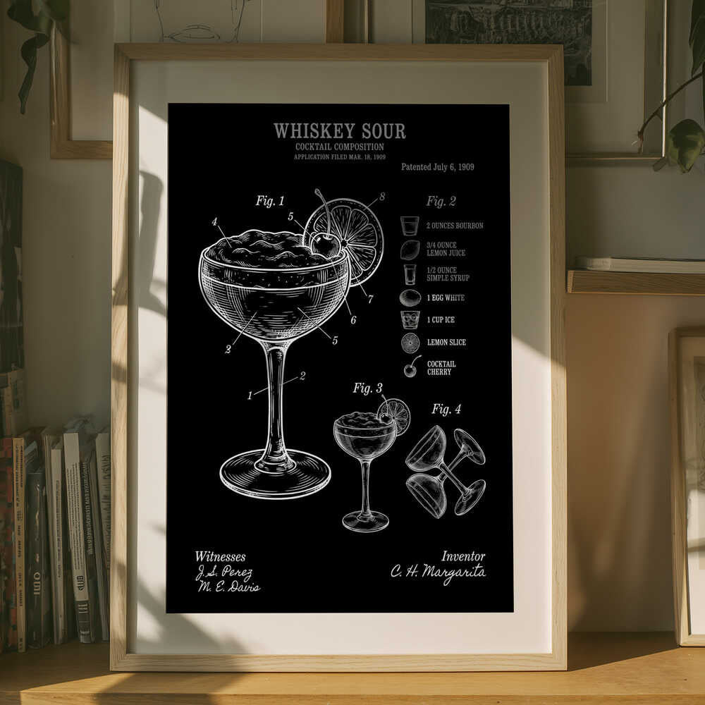 Whiskey Sour Composition Poster
