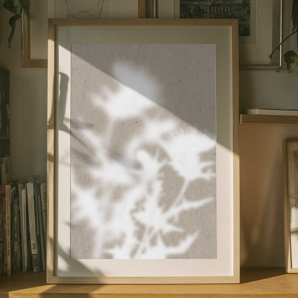 Soft Botanical Shadows Poster