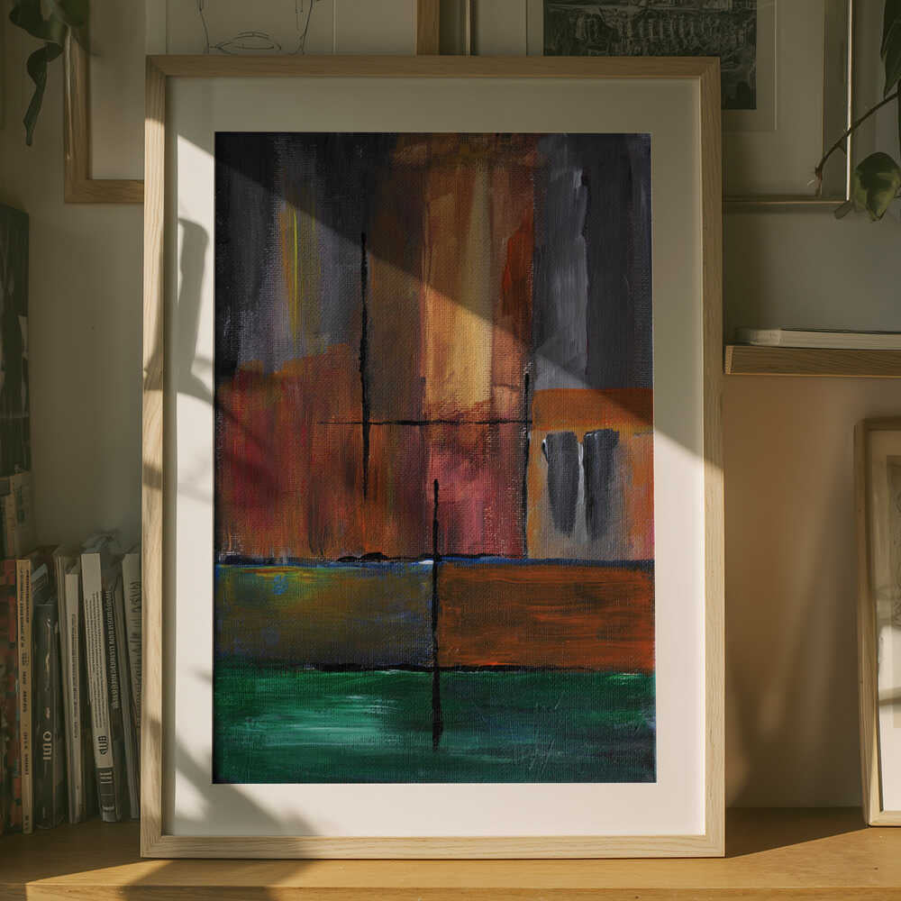 Abstract City Grid Poster