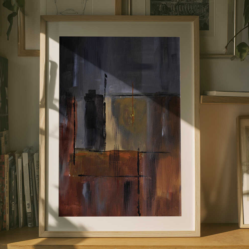 City Blocks Abstract Poster