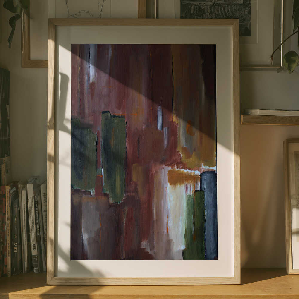 Muted Cityscape Abstract Poster