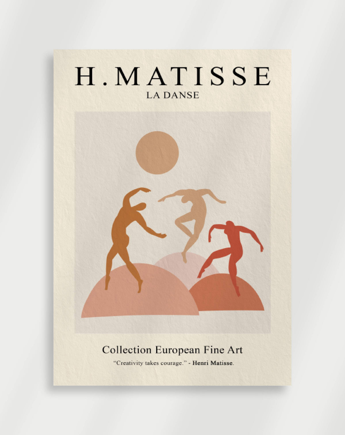 Expressive dancing figures in bold colors from Matisse La Danse