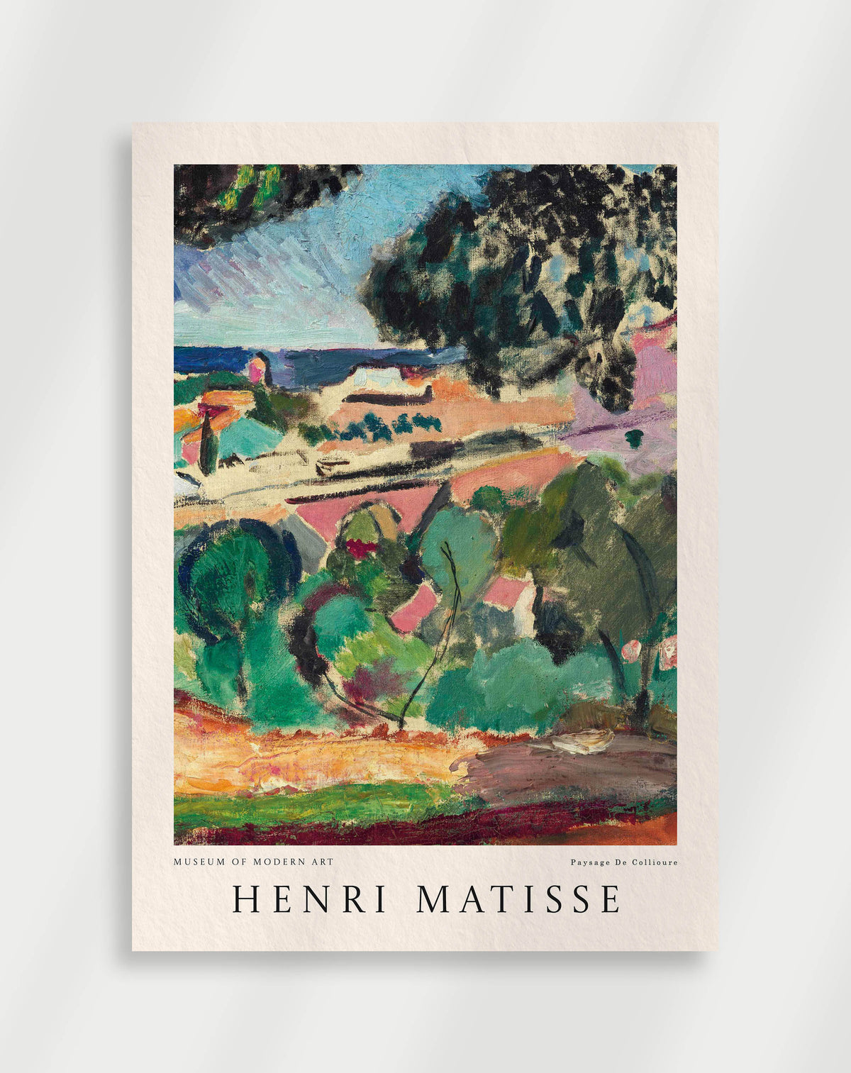Colorful landscape at Collioure with expressive brushwork by Matisse