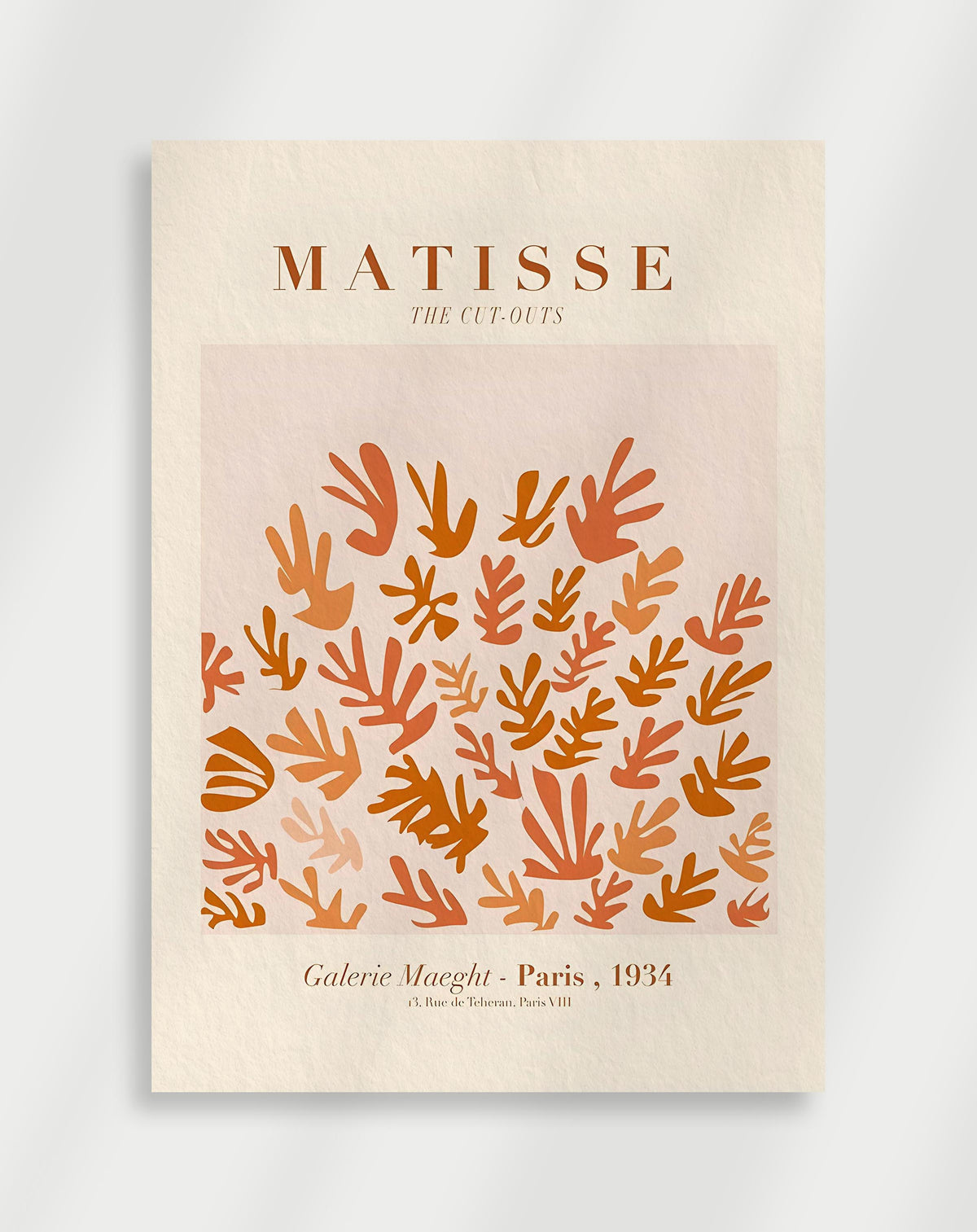 Henri Matisse The Cut-Outs poster with orange leaves, Galerie Maeght Paris
