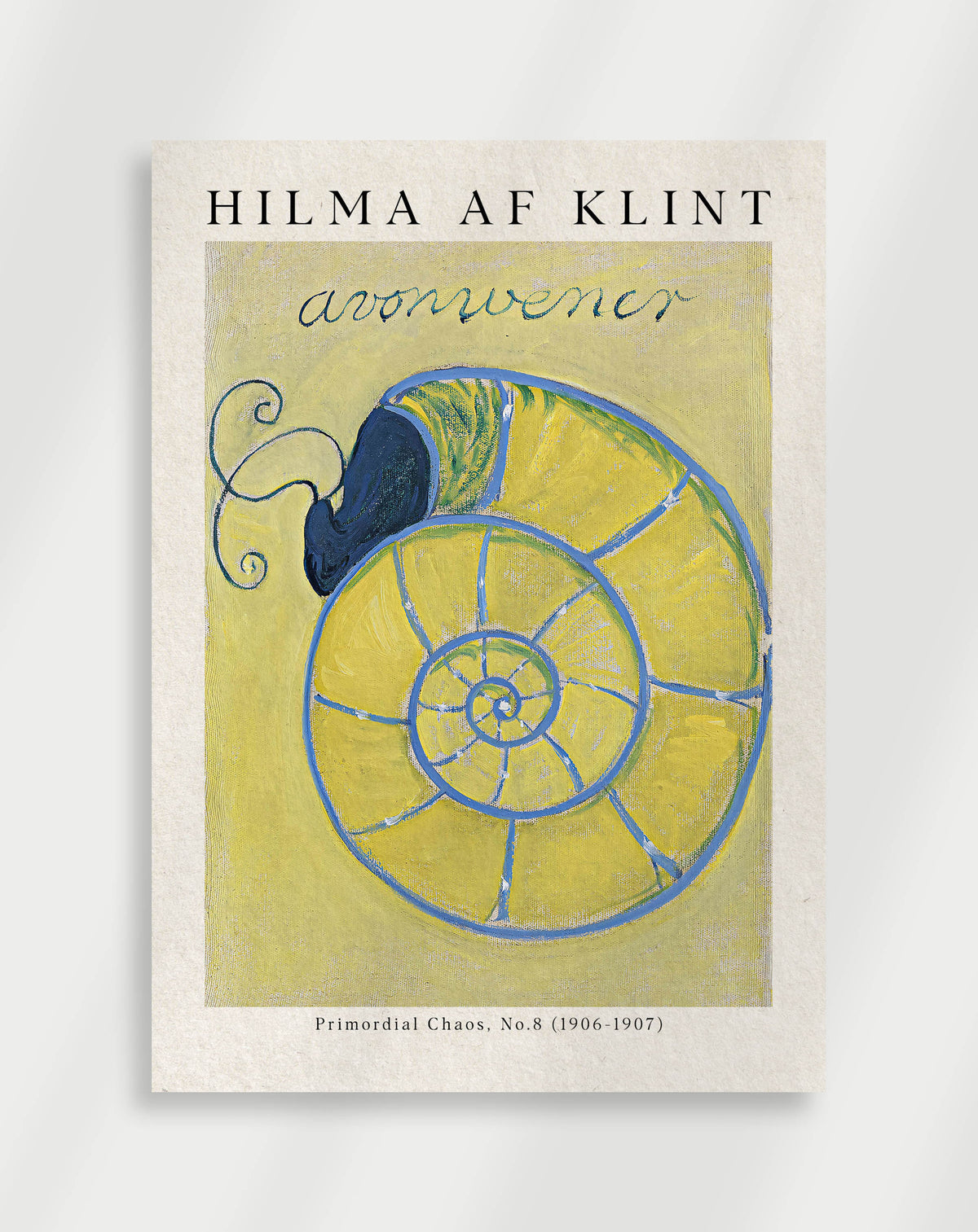 Symbolic abstract composition with circular forms from Primordial Chaos No.8 by Hilma af Klint