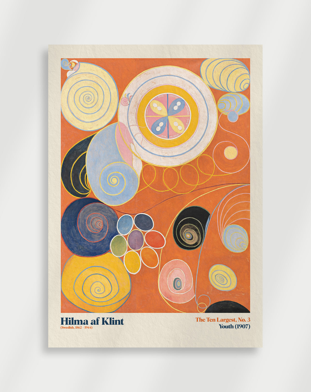 Abstract design with circular forms and soft tones from The Ten Largest No.3 by Hilma af Klint