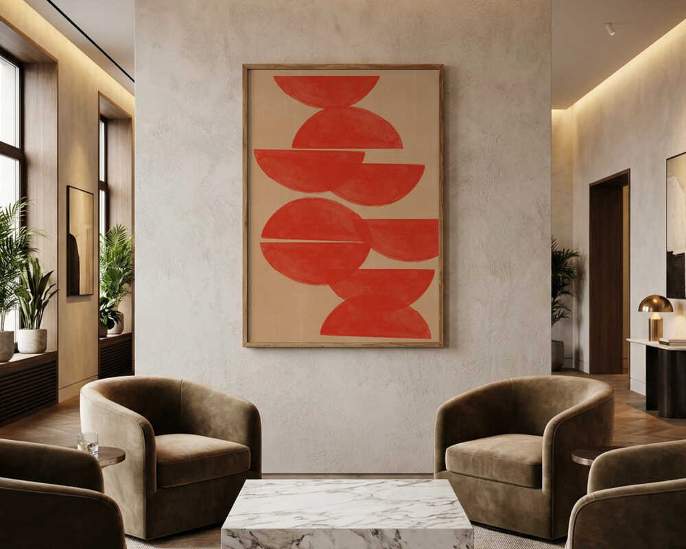 Crimson Symmetry Poster