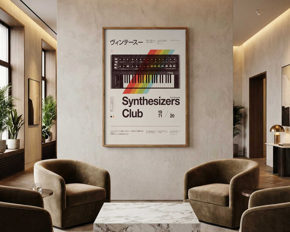 Vintage Synthesizer Club Poster