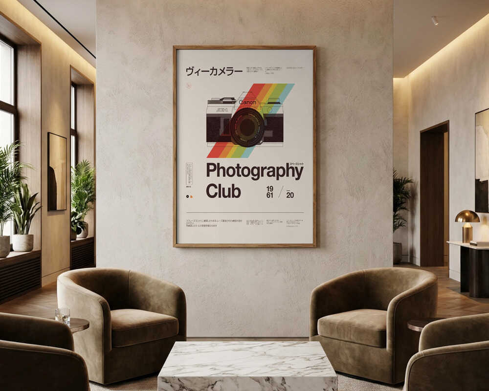 Retro fotoklubbs Poster