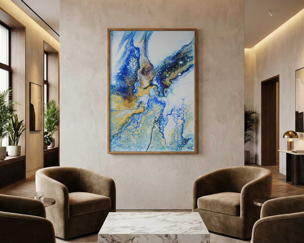 Gyllenblå flödes Poster