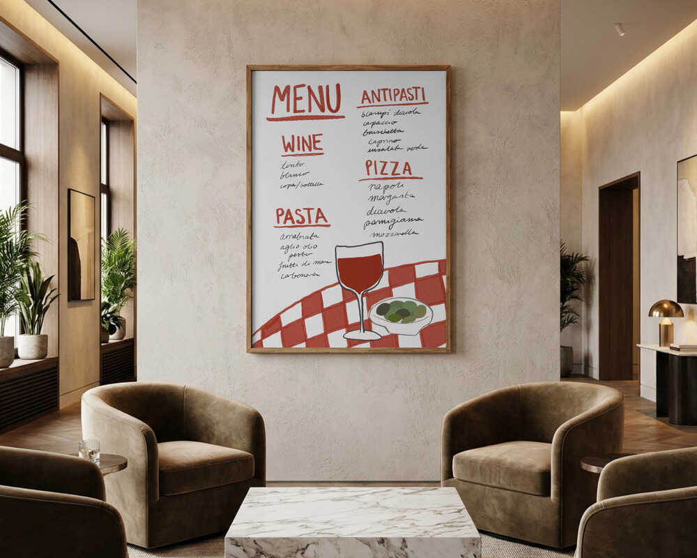 Italian Cuisine Delight Poster