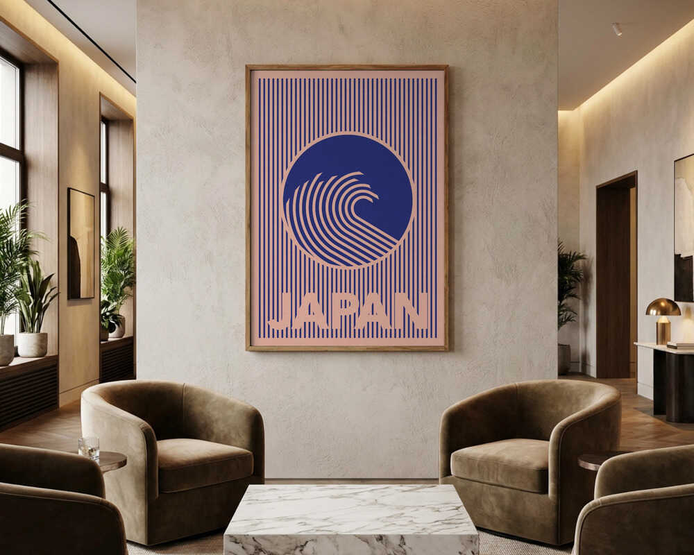 Stora vågen i Kanagawa Poster