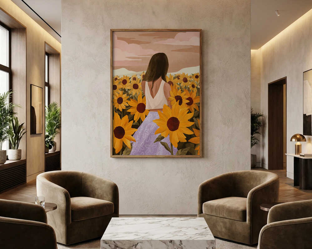 Sunflower Evenings Poster