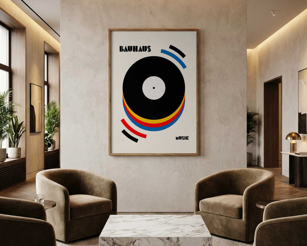 Abstrakt Musik Vinyl Poster